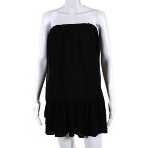 T Bags Los Angeles Womens Strapless A Line Mini Dress Black Size Small